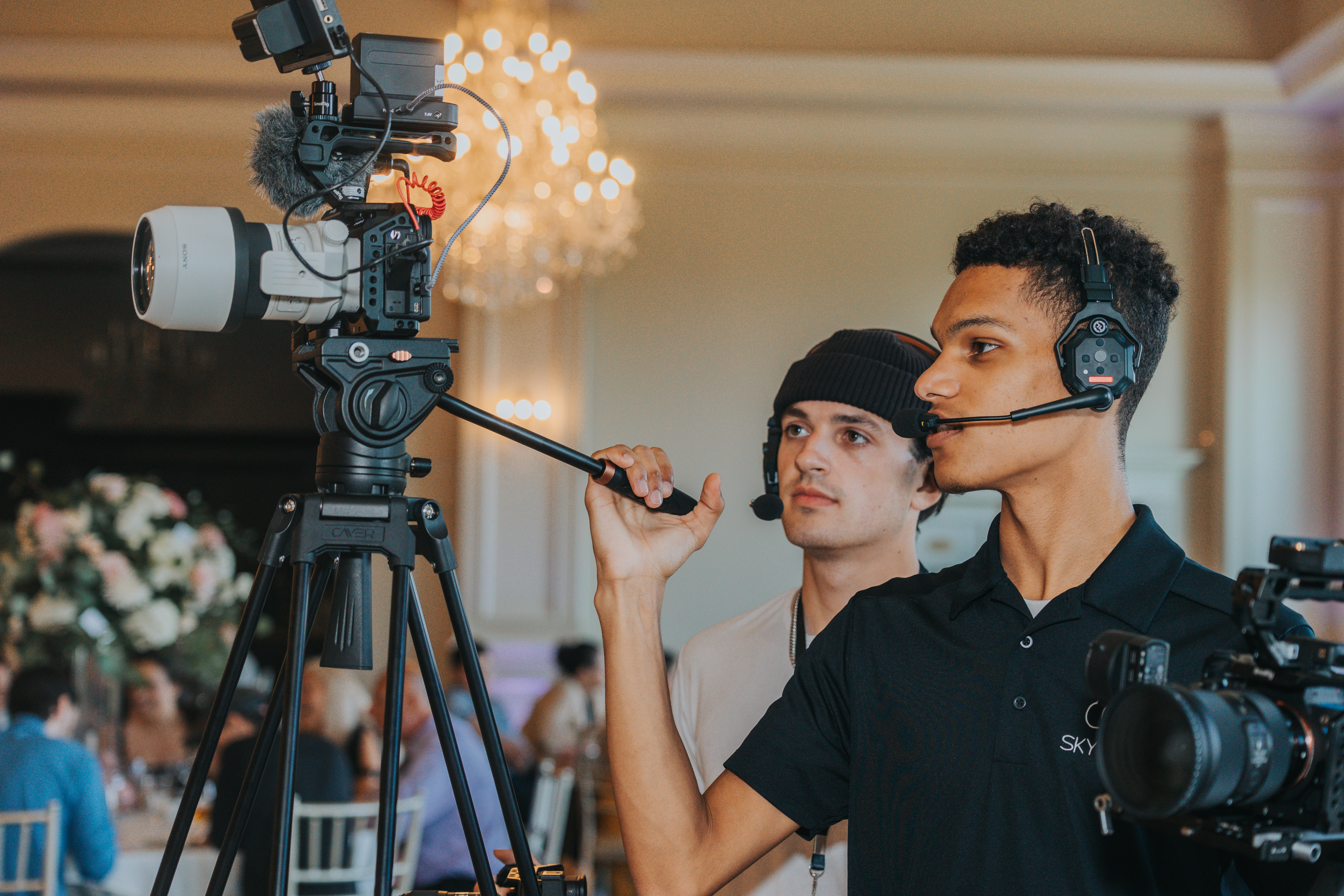 Jad filming with the Skytona team